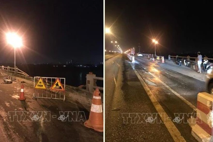 Hiện trường vụ tai nạn. (Ảnh: TTXVN) 