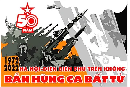 Tranh cổ động về chiến thắng Điện Biên Phủ trên không. Tác giả: PHẠM BÌNH ĐỊNH