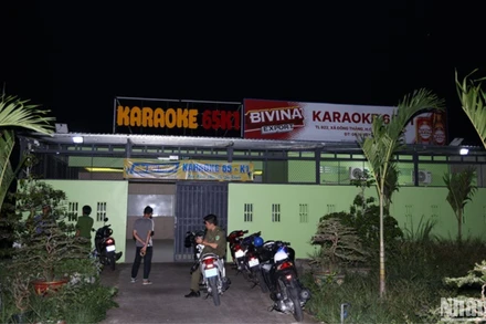 Quán karaoke 65K1 - Nơi các đối tượng tổ chức sử dụng trái phép chất ma túy bị cơ quan chức năng phát hiện bắt giữ.