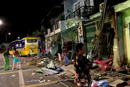 Hiện trường vụ tai nạn.