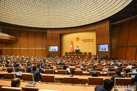 Quang cảnh phiên bế mạc Kỳ họp thứ 5, Quốc hội khóa XV, ngày 24/6/2023. (Ảnh: DUY LINH)