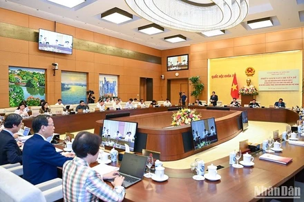 Quang cảnh Phiên họp thứ 25 của Ủy ban Thường vụ Quốc hội. (Ảnh: DUY LINH)