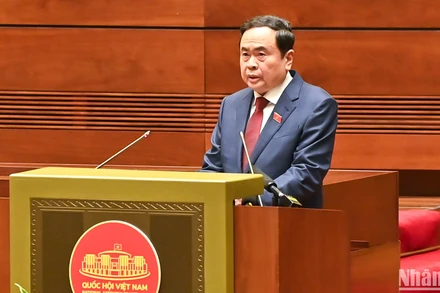 Chủ tịch Quốc hội Trần Thanh Mẫn phát biểu khai mạc Kỳ họp. (Ảnh: DUY LINH)