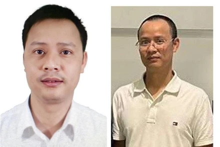 Đối tượng Đỗ Văn Sơn tại thời điểm bị khởi tố (trái) và khi đầu thú tại Cơ quan Cảnh sát điều tra Bộ Công an (phải).