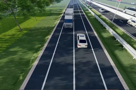 Phối cảnh một đoạn đường Vành đai 4-Vùng Thủ đô.