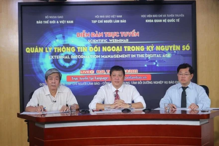 Diễn đàn trực tuyến “Quản lý thông tin đối ngoại trong kỷ nguyên số”.