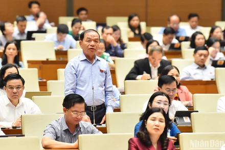 Đại biểu Quốc hội Lê Thanh Vân nhấn mạnh, Chính phủ cần tập trung thu hút, trọng dụng nhân tài và xây dựng phát triển đội ngũ doanh nhân dân tộc. (Ảnh: THỦY NGUYÊN)