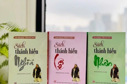 Bộ sách “Sách thánh hiền” Nhân, Lễ, Nghĩa do Nhà xuất bản Chính trị quốc gia Sự thật tái bản lần hai.