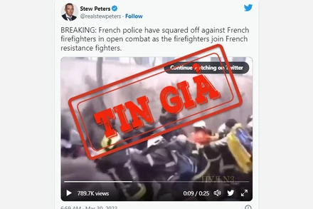 Một chủ tài khoản Twitter chia sẻ đoạn video, thu hút gần 800 nghìn lượt xem. (Ảnh chụp màn hình)