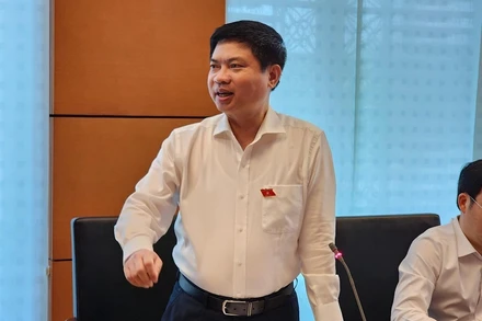 Đại biểu Trương Quốc Huy phát biểu trong phiên thảo luận ở tổ sáng 25/5.