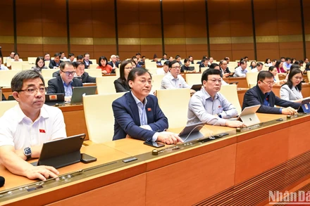 Quốc hội sẽ biểu quyết thông qua một số dự án luật và dự thảo nghị quyết trong tuần làm việc cuối cùng của Kỳ họp thứ 6. (Ảnh: THỦY NGUYÊN)