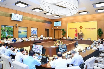 Quang cảnh Phiên họp thứ 25 của Ủy ban Thường vụ Quốc hội ngày 25/8 vừa qua. (Ảnh: DUY LINH)