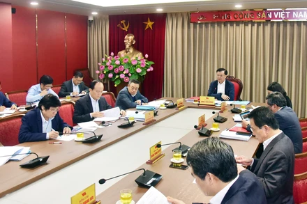 Hội nghị Thường trực Thành ủy Hà Nội sáng 15/2.