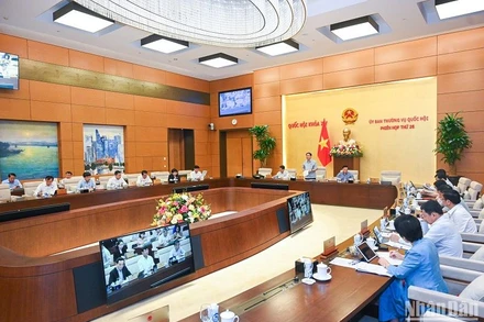 Quang cảnh Phiên họp thứ 26 của Ủy ban Thường vụ Quốc hội sáng 12/9. (Ảnh: DUY LINH)