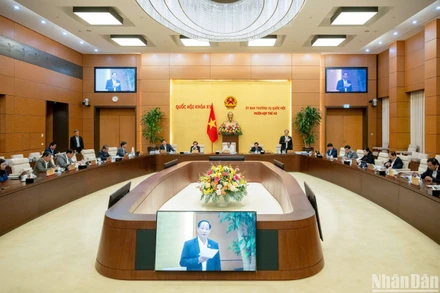 Quang cảnh Phiên họp thứ 43 của Ủy ban Thường vụ Quốc hội. (Ảnh: DUY LINH)