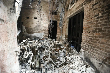 Hiện trường vụ cháy.