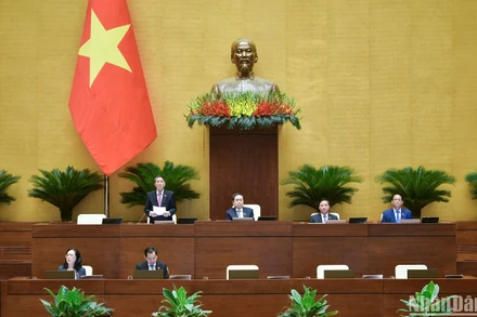 Quang cảnh ngày làm việc thứ 6, Kỳ họp thứ 7, Quốc hội khóa XV (Ảnh: DUY LINH)