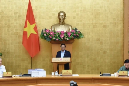 Thủ tướng Phạm Minh Chính chủ trì phiên họp. (Ảnh: TRẦN HẢI)