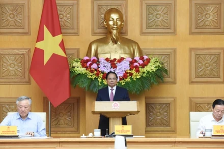 Thủ tướng Phạm Minh Chính chủ trì phiên họp. (Ảnh: TRẦN HẢI). 