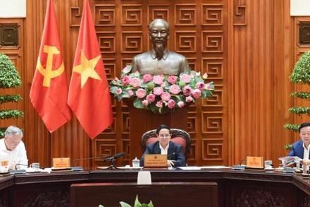 Thủ tướng Phạm Minh Chính chủ trì cuộc họp của Thường trực Chính phủ. (Ảnh: TRẦN HẢI)