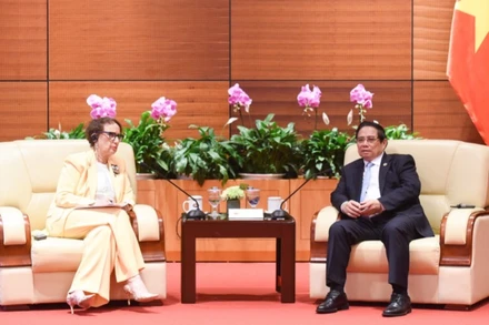 Thủ tướng Chính phủ Phạm Minh Chính tiếp bà Rebeca Grynspan, Tổng Thư ký Cơ quan Liên hợp quốc về Thương mại và Phát triển. (Ảnh: TRẦN HẢI)