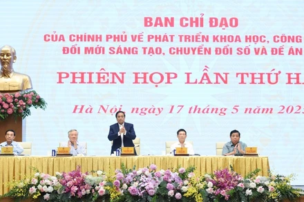 Thủ tướng Phạm Minh Chính chủ trì phiên họp lần thứ hai của Ban Chỉ đạo. (Ảnh: TRẦN HẢI)