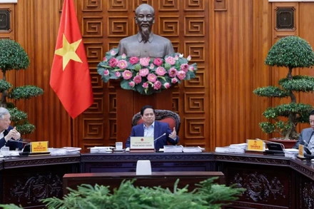 Thủ tướng Phạm Minh Chính chủ trì cuộc họp của Thường trực Chính phủ. (Ảnh: Trần Hải)