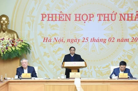 Thủ tướng Phạm Minh Chính chủ trì Phiên họp thứ nhất Ban Chỉ đạo Phòng, chống lãng phí. (Ảnh: TRẦN HẢI)