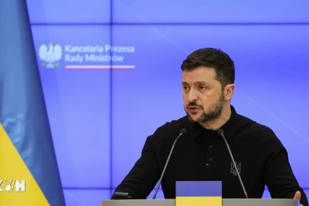 Tổng thống Ukraine Volodymyr Zelensky. (Ảnh: PAP/TTXVN)