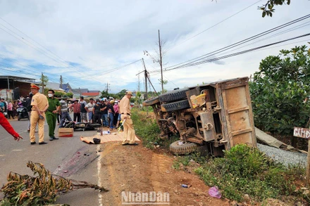 Hiệ trường vụ tai nạn.