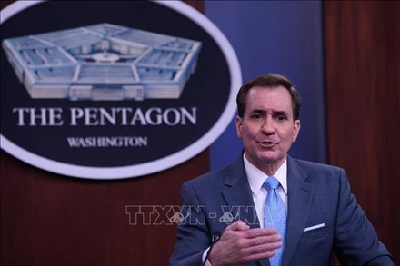 Phát ngôn viên Bộ Quốc phòng Mỹ John Kirby. (Ảnh: AFP/TTXVN)