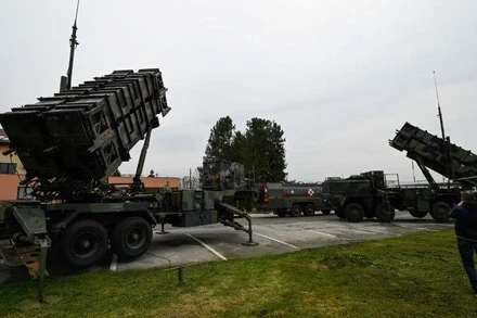 Hệ thống phòng thủ tên lửa Patriot tại sân bay Sliac, Slovakia. (Ảnh minh họa: Reuters) 