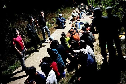 Hiện trường vụ đánh bạc.