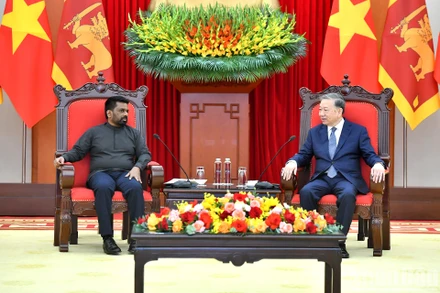 Tổng Bí thư Tô Lâm tiếp Tổng thống Sri Lanka Anura Kumara Dissanayaka. (Ảnh: ĐĂNG KHOA)