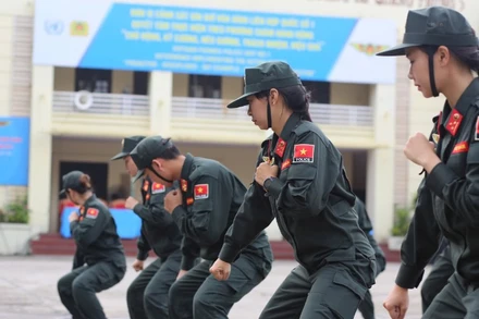 Mỗi sĩ quan cảnh sát gìn giữ hoà bình đều xác định rõ vai trò, nhiệm vụ của mình, tích cực huấn luyện đạt kết quả tốt, sẵn sàng thực hiện sứ mệnh với quyết tâm cao nhất. (Ảnh: VNFPU1) 