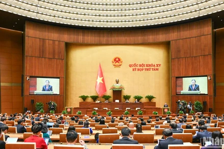 Toàn cảnh phiên bế mạc Kỳ họp thứ 8, Quốc hội khóa XV. (Ảnh: DUY LINH) 