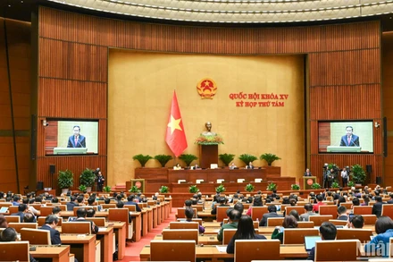 Toàn cảnh phiên bế mạc Kỳ họp thứ 8, Quốc hội khóa XV. (Ảnh: DUY LINH) 