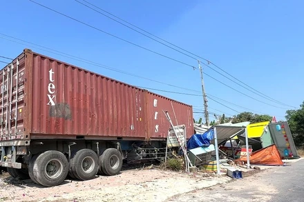 Hiện trường vụ tai nạn. (Nguồn: Báo Tây Ninh)