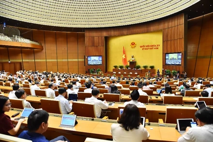 Quang cảnh phiên họp của Quốc hội chiều 30/5. (Ảnh: THỦY NGUYÊN)