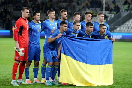 Đội tuyển bóng đá quốc gia Ukraine. (Ảnh minh họa: Reuters)