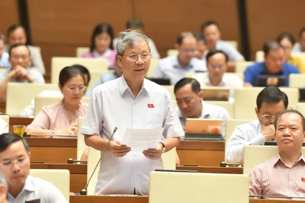 Đại biểu Nguyễn Anh Trí (Hà Nội) phát biểu. (Ảnh: ĐĂNG KHOA) 