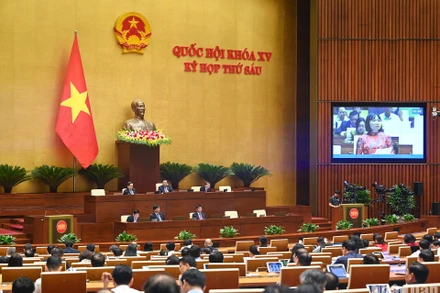 Quang cảnh phiên họp của Quốc hội, ngày 28/11/2023. (Ảnh: DUY LINH)