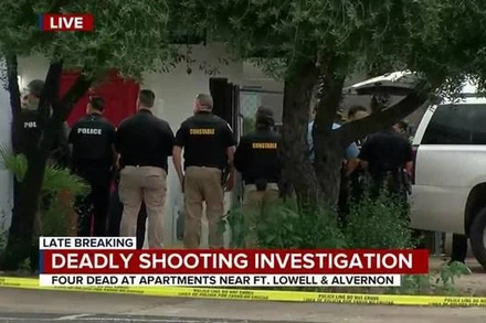 Cảnh sát phong tỏa hiện trường vụ nổ súng gây chết người. (Nguồn: kold.com)