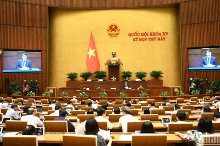 Quang cảnh phiên họp của Quốc hội, ngày 27/6/2024. (Ảnh: DUY LINH)