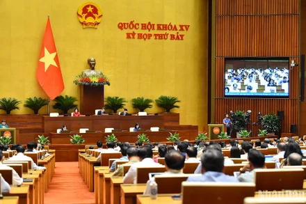 Quang cảnh phiên họp của Quốc hội, ngày 18/6/2024. (Ảnh: THỦY NGUYÊN)