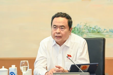 Chủ tịch Quốc hội Trần Thanh Mẫn phát biểu tại phiên thảo luận tổ. (Ảnh: DUY LINH) 