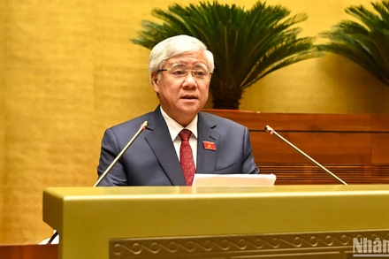 Chủ tịch Ủy ban Trung ương Mặt trận Tổ quốc Việt Nam Đỗ Văn Chiến. (Ảnh: DUY LINH)