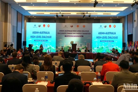 Quang cảnh Đối thoại cao cấp ASEAN-Australia về Biến đổi khí hậu và Chuyển đổi năng lượng. (Ảnh: TRUNG HƯNG)