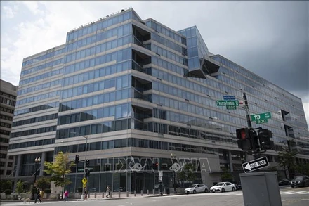 Trụ sở Quỹ Tiền tệ quốc tế (IMF) tại Washington, DC, Mỹ. (Ảnh: AFP/TTXVN)
