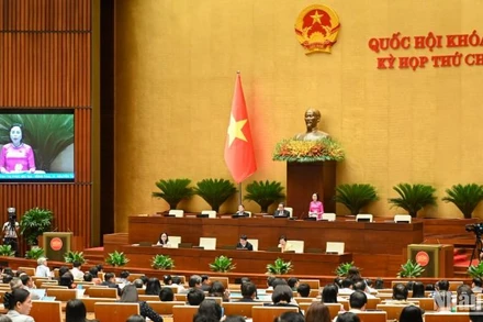 Phó Chủ tịch Quốc hội Nguyễn Thị Thanh điều hành phiên họp. (Ảnh: BÙI GIANG) 